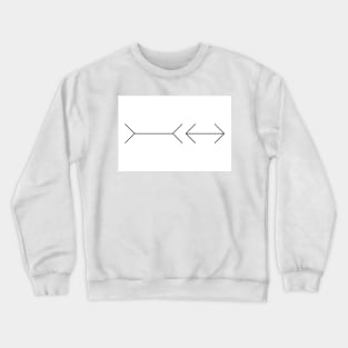 Muller-Lyer illusion (T478/0447) Crewneck Sweatshirt